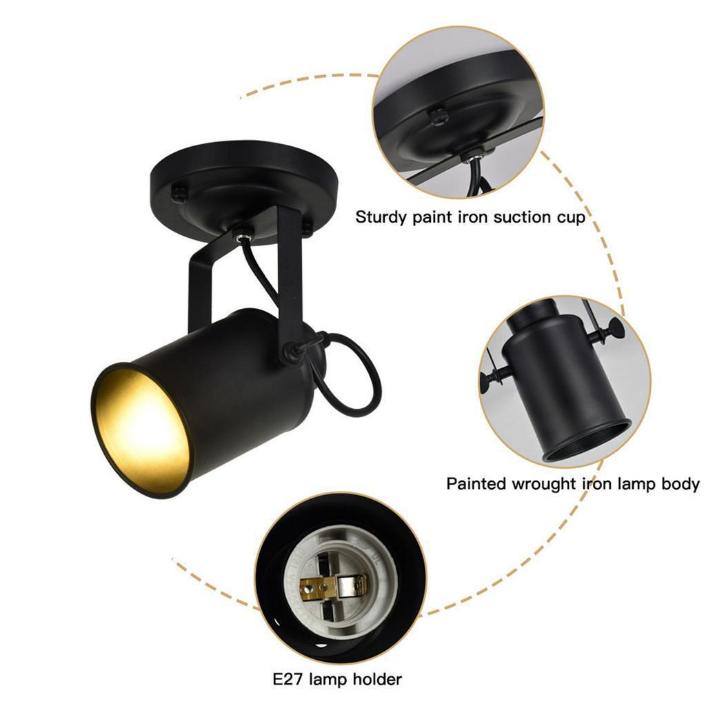 E27 Retro Iron Wall Sconces Adjustable Spot Light Vintage Wall Light Industrial Wall Lamp For Bedroom Living Room Loft Bar Black/rust