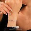 Geometric Square Zircon Crystal Bracelet Women Minimalist Elegant Adjustable Chain Jewelry Gift