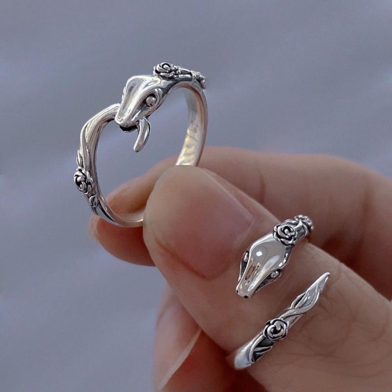 Buyee Copper Snake Ring Finger Sweet Cute Animal Open Ring For Woman Fashion Unique Design Fine Jewelry Circle