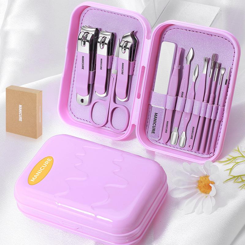 Portable 13PCS Nail Clipper Kit Stainless Steel Nail Trimmer Set for Home,Nail Trimming Tools Nail File Earpick Cuticle Nipper