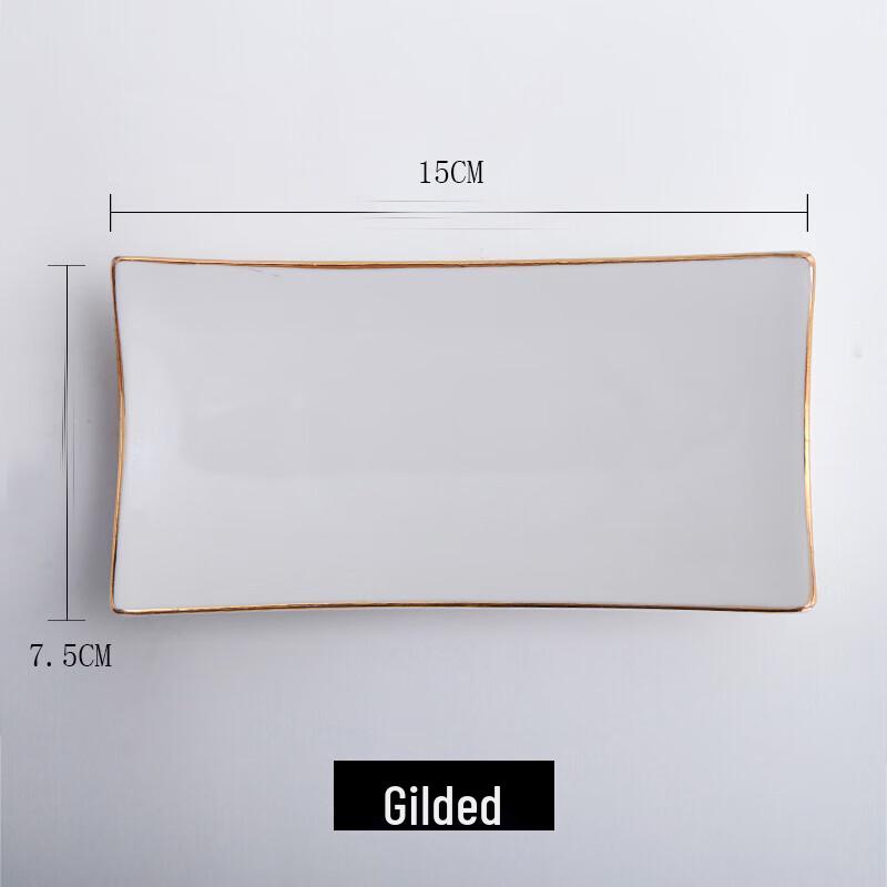 Danshi Zhiyuan Gold-Rimmed Ceramic Towel & Soap Dish Set