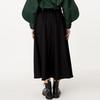 Bunderghost String Flare Long Skirt Black