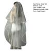 Double Layers Bridal Veil with Anti-slip Comb Satin Edge Elegant Wedding Bachelorette Party Long Tulle Veil Hair Accessories