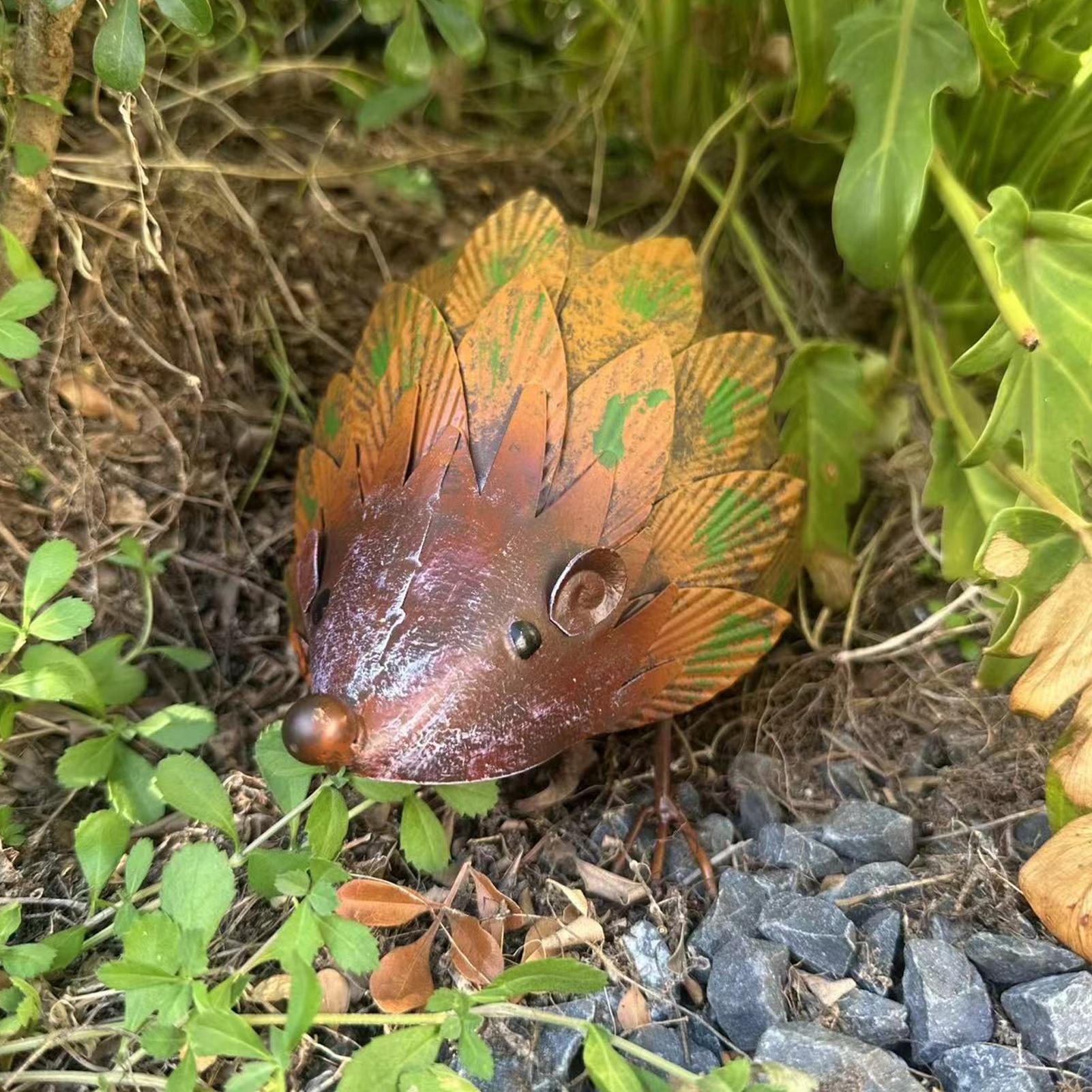 

Hedgehog Decor Metal Animal Figurines Garden Statues Waterproof Sculptures Yard Art Decorations For Lawn Yard Outside Patio China Mainland