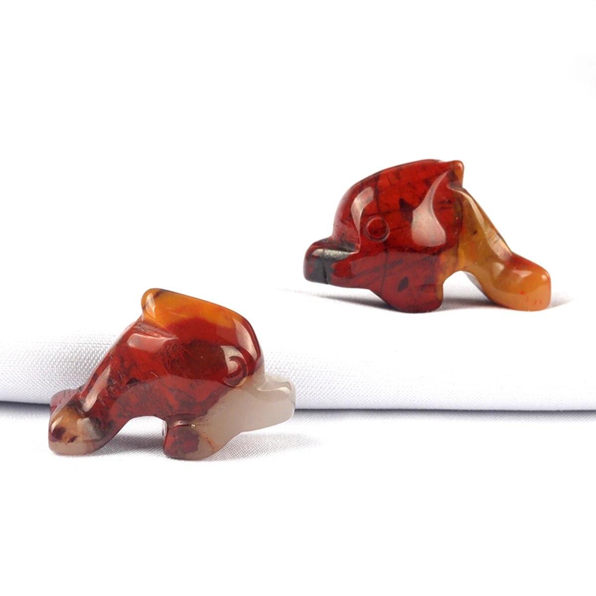 

1 шт. Невеликі меблі, натуральний камінь, квадратний дельфін, різьблений декор для спальні, стіл, розмір 18 x 27 мм 18x27mm