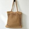 Women's Large Capacity Straw Woven Shoulder Tote Bag - Fashionable Beach Style