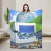 Frutiger Aero Blanket Quality Super Soft  Bedding Throws Autumn Decorative Living Room Novelty Bedspread