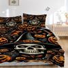 3pcs Skull Duvet Cover Set, Soft Comfortable Duvet Cover,Guest Room (1*Duvet Cover + 2*Pillowcase, Without Core) yy251104123