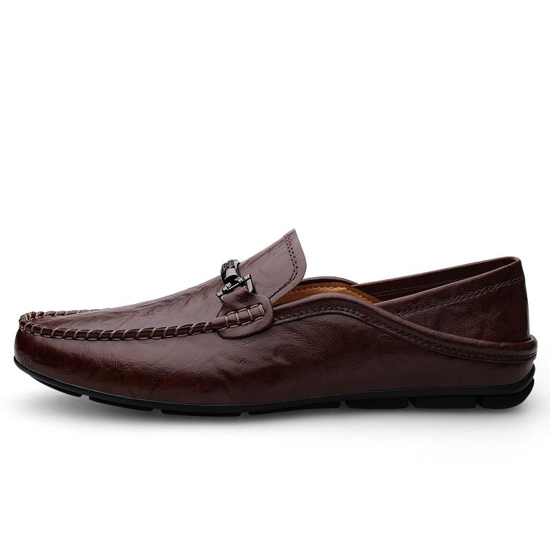 luxury Brand Slip on Original Dual use of formal leather shoes slippers Quality Men Business Non-slip Casual Loafers
