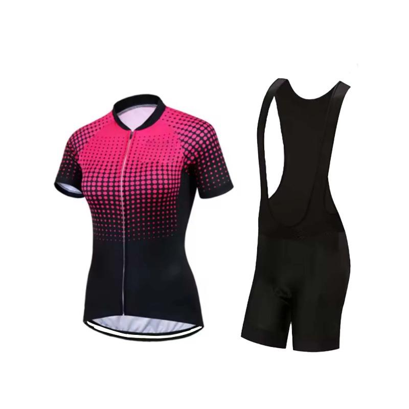 Cycling Jersey Shorts Set for Women, Full Zip Crewneck Short Sleeve Breathable Quick Dry Lightweight