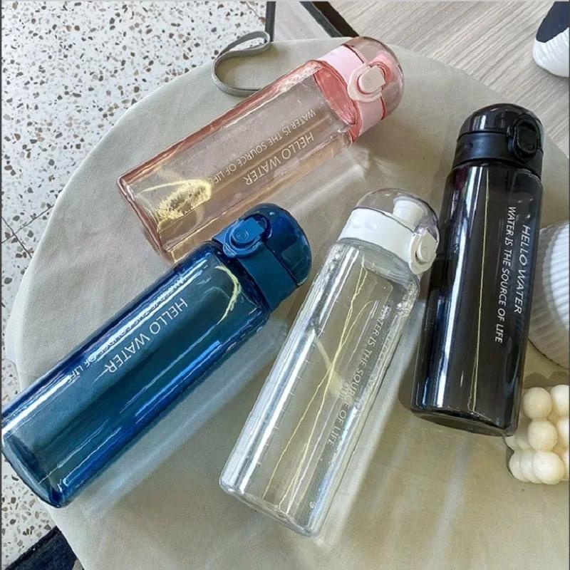 Sticlă de apă din plastic de 780 ml pentru băut, ceai sport portabil, ceașcă de cafea, unelte de bucătărie, sticla de apă pentru copii, transparentă