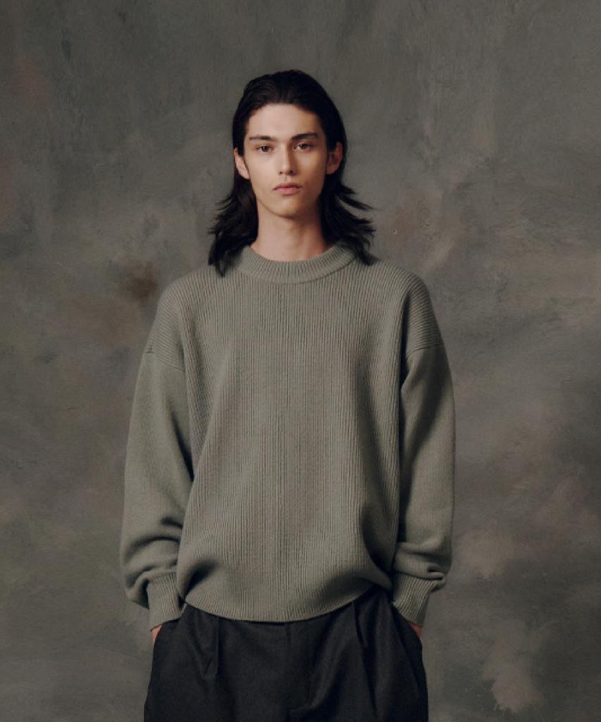 Digeule Angel Wool Crew Neck Knit Jade Green