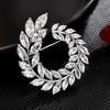 Of Fashionable Zircon Leaf Brooches, High-end Olive Branch Corsages, Korean Personalized Pins, and Clothing