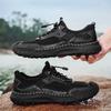 Outdoor Men's Summer Knit Sneakers Lightweight Mesh Shoes Quick-Dry Athletic Shoes Comfortable Treking Footwear Non-Slip Sandals