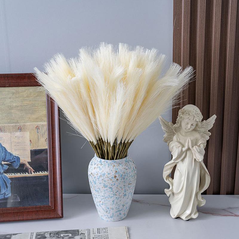 10pcs Faux Pampas Wedding Home Decoration Fake Plant Fluffy Silk DIY Reed Simulated Artificial Flowers Pampas Grass