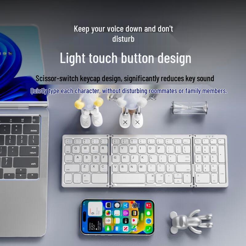 QXJ B089 Portable Folding Bluetooth Keyboard