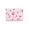 Cute Cherry Tri-fold Wallet Printing Korean Style PU Leather Wallet Folding Bow Card Holder Student