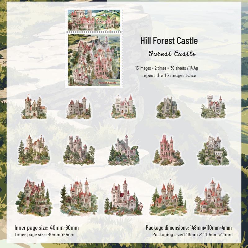 Sugar Poetry Nature Series - Forest Cabin Retro DIY Journal Stickers
