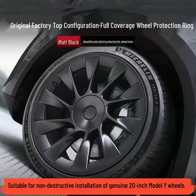 20-Inch Wheel Cover Protection Ring for Tesla Model Y: Full-Coverage Scratch-Resistant Rim Guard