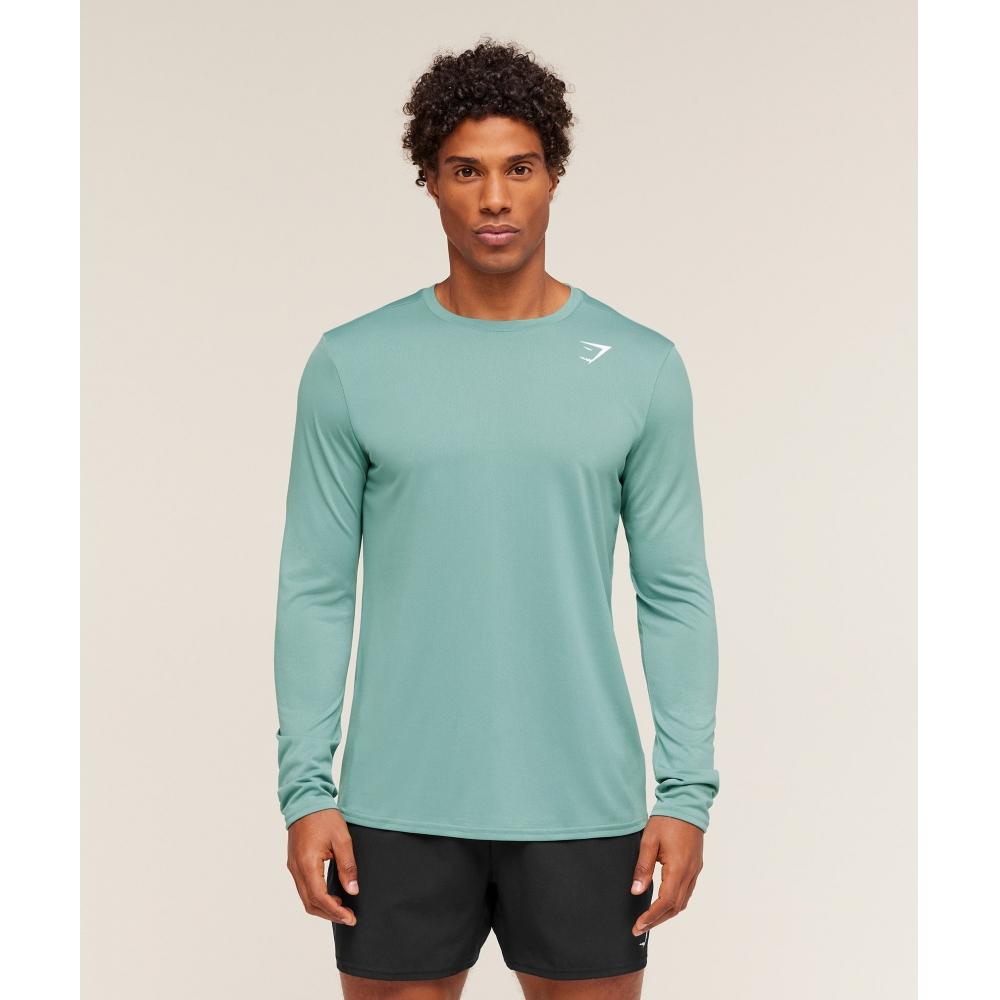 Gymshark Arrival Long Sleeve T shirT muTed Teal A2a1h Tbwq