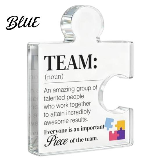 Meaningful Colleague Farewell Gifts Acrylic Puzzle Shape Ornaments for Team Appreciation and Employee Recognition Transparent High Transparency