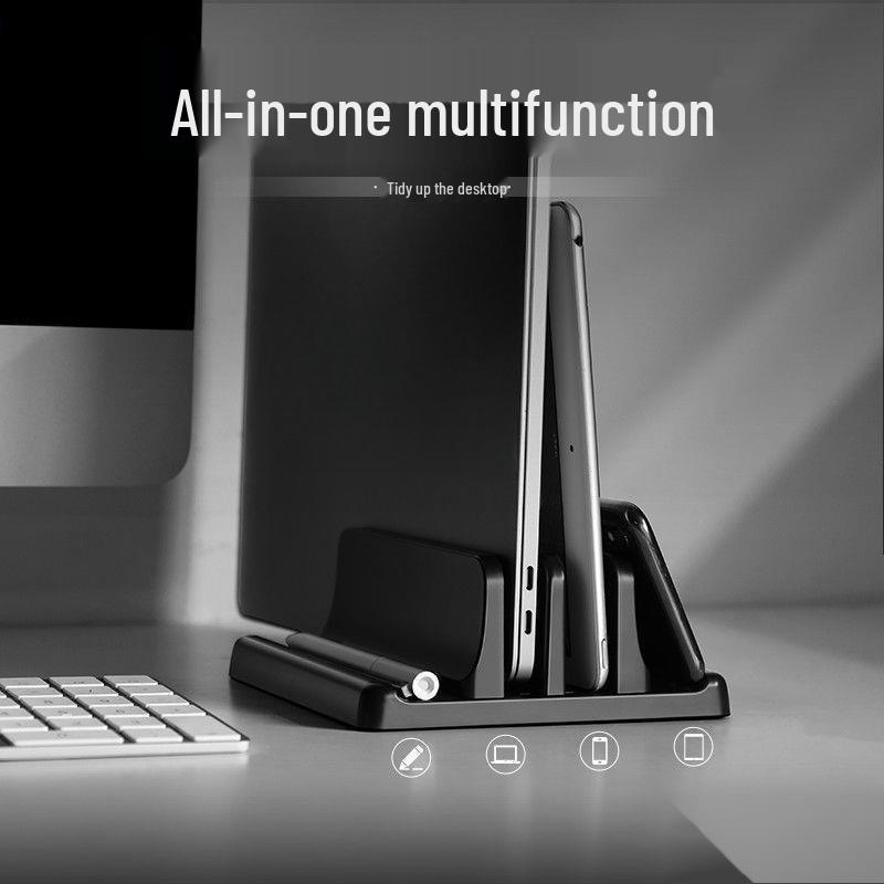 Laptop Vertical Stand and Desktop Storage Rack Bracket
