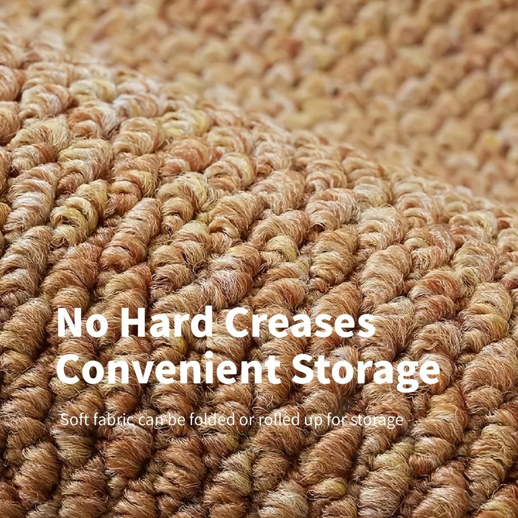 Durable Non-Slip Sisal-Style Kitchen Mat: Wear and Dirt-Resistant, Easy To Clean, Cuttable Doormat.
