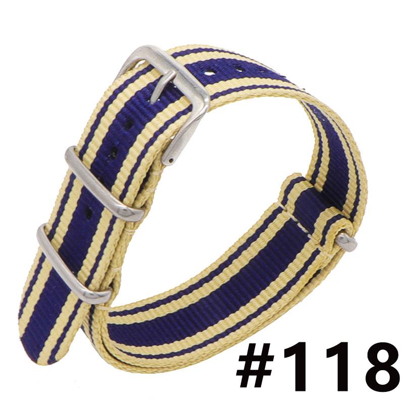 18MM 20MM 22MM Nylon Watch Band Sport Casual Straps Replacement With Stainless Steel Buckle For Men Women's Watch Accessories