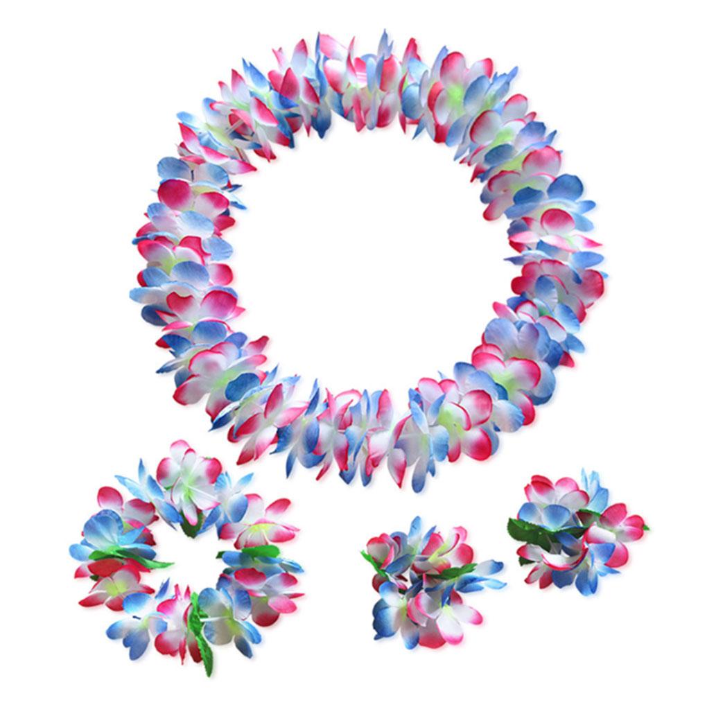 

Набор гавайских гирлянд из искусственных тропических цветов для вечеринки, летний костюм, аксессуар