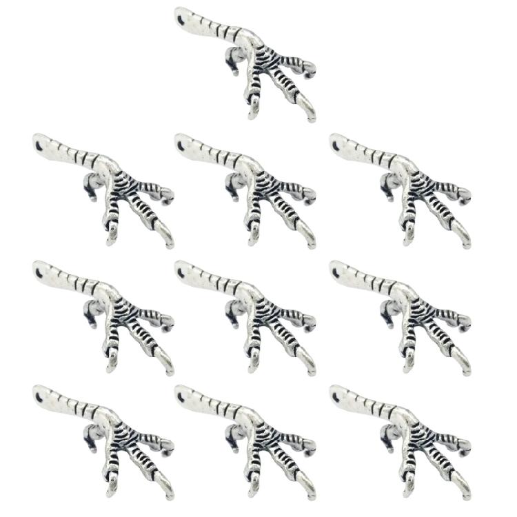 10PCS Retro Bird Claw Pendants Jewelry Making Accessories Alloy Texture Jewelry Pendant Suitable for Jewelry Making