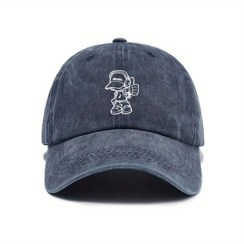 Washed American Retro Cowboy Baseball Cap To Increase the Trend of Curved Brim Baseball Hat Sunshade Soft Top American Fishing Hat