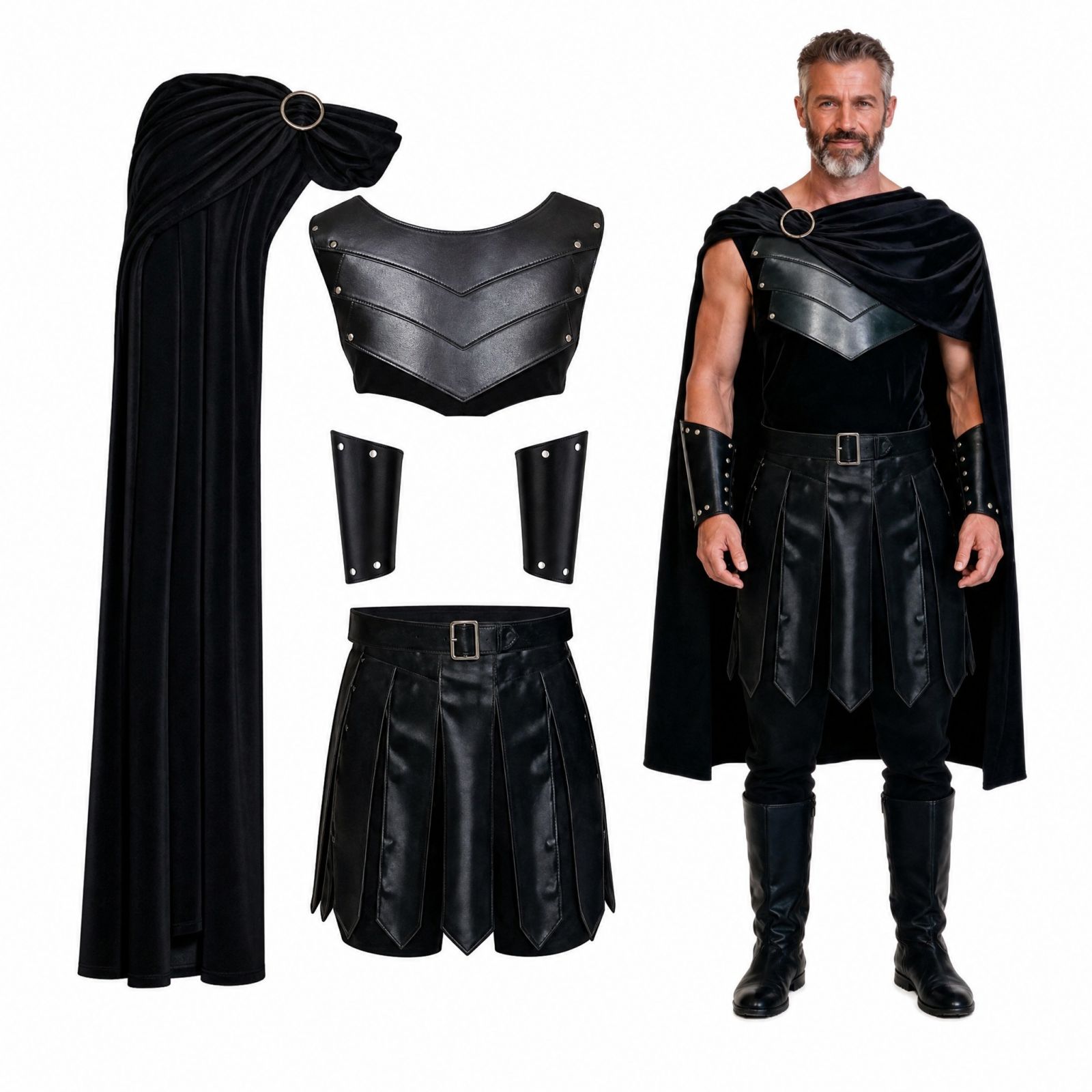 Shoulder Cape and Epaulette Costume Set