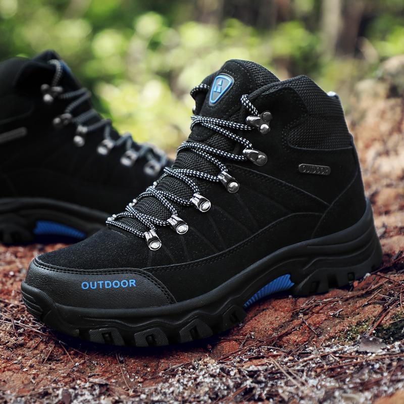 Man Hiking Boots Autumn Comfort Fashion Non-slip Thick Soled Walking Shoes Mountain Forest Sports Anticollision Climbing Shoes