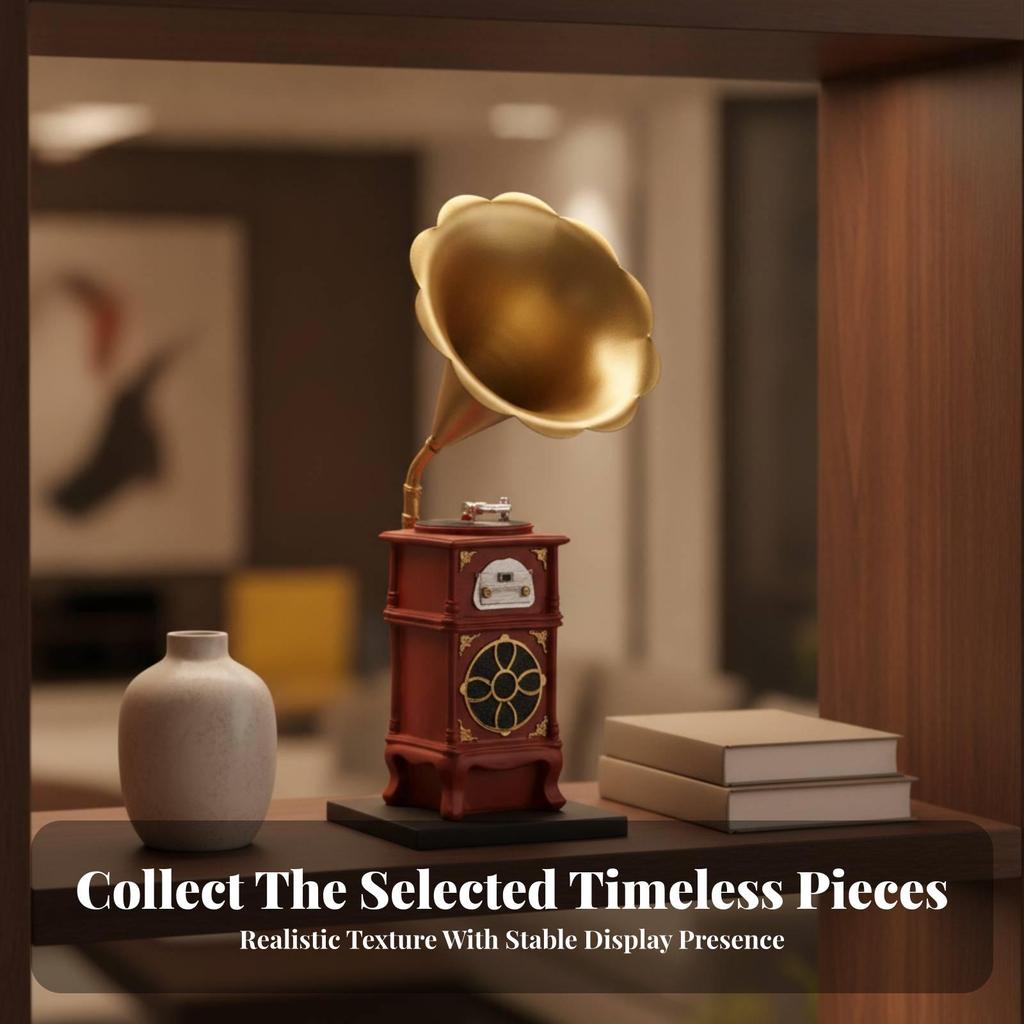 Resin Ornament Vintage-Inspired Desk Display Piece Freestanding Sculpture