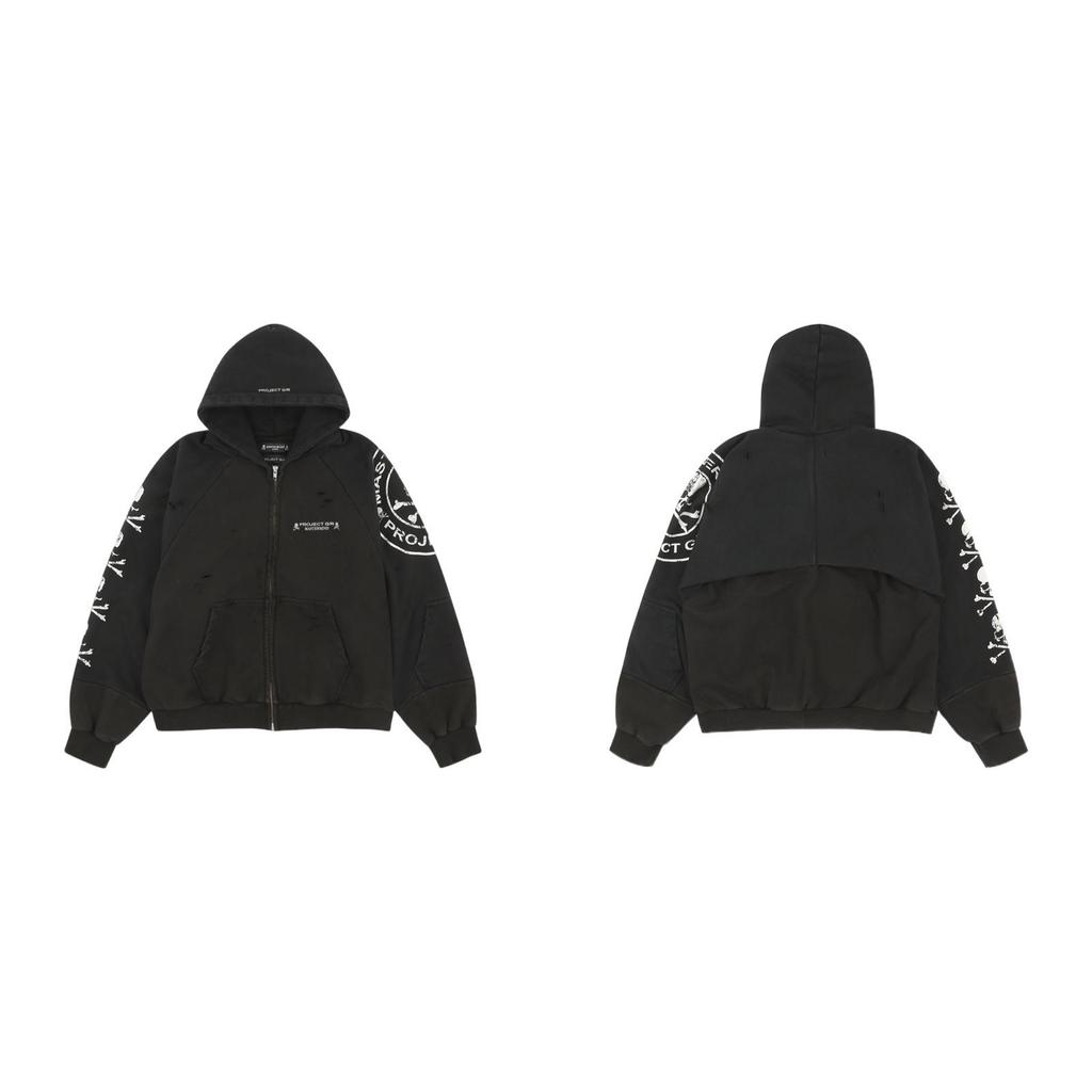 Mănuși Americane Două-în-Unu Grailz cu Fermoar Cardigan Hanorac Jachetă Bărbați