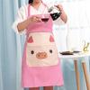 Kitchen Apron with Soft Strap Pig Pattern Polyester Easy to Clean Cooking Bib for Baking