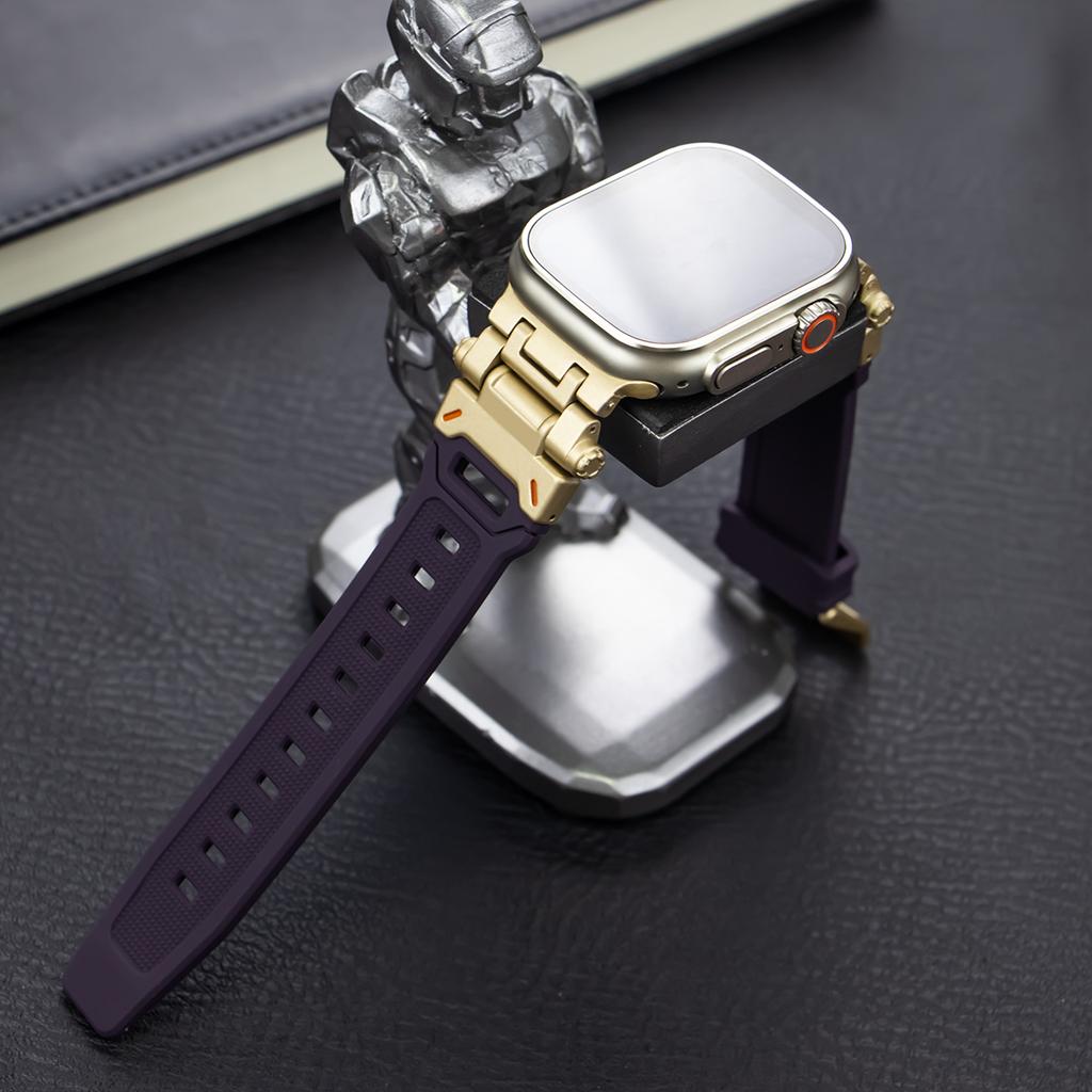 Sports Apple Watch Band for Apple Watch Ultra 2 49mm 45mm 44mm 42mm Silicone Strap for Apple Watch Series 8 7 6 5 4 Se Bracelet