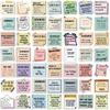 50 Sheets Waterproof Graffiti Sticky Notes - Perfect for Guitars, Notebooks, and Suitcases