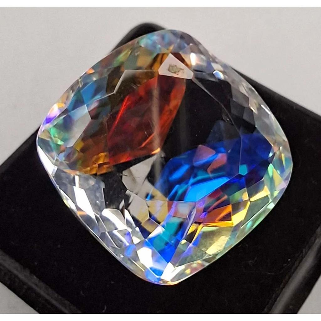 Natural Mystic Topaz Multicolour 21-23 Ct Cushion Cut Stunning Loose Gemstone