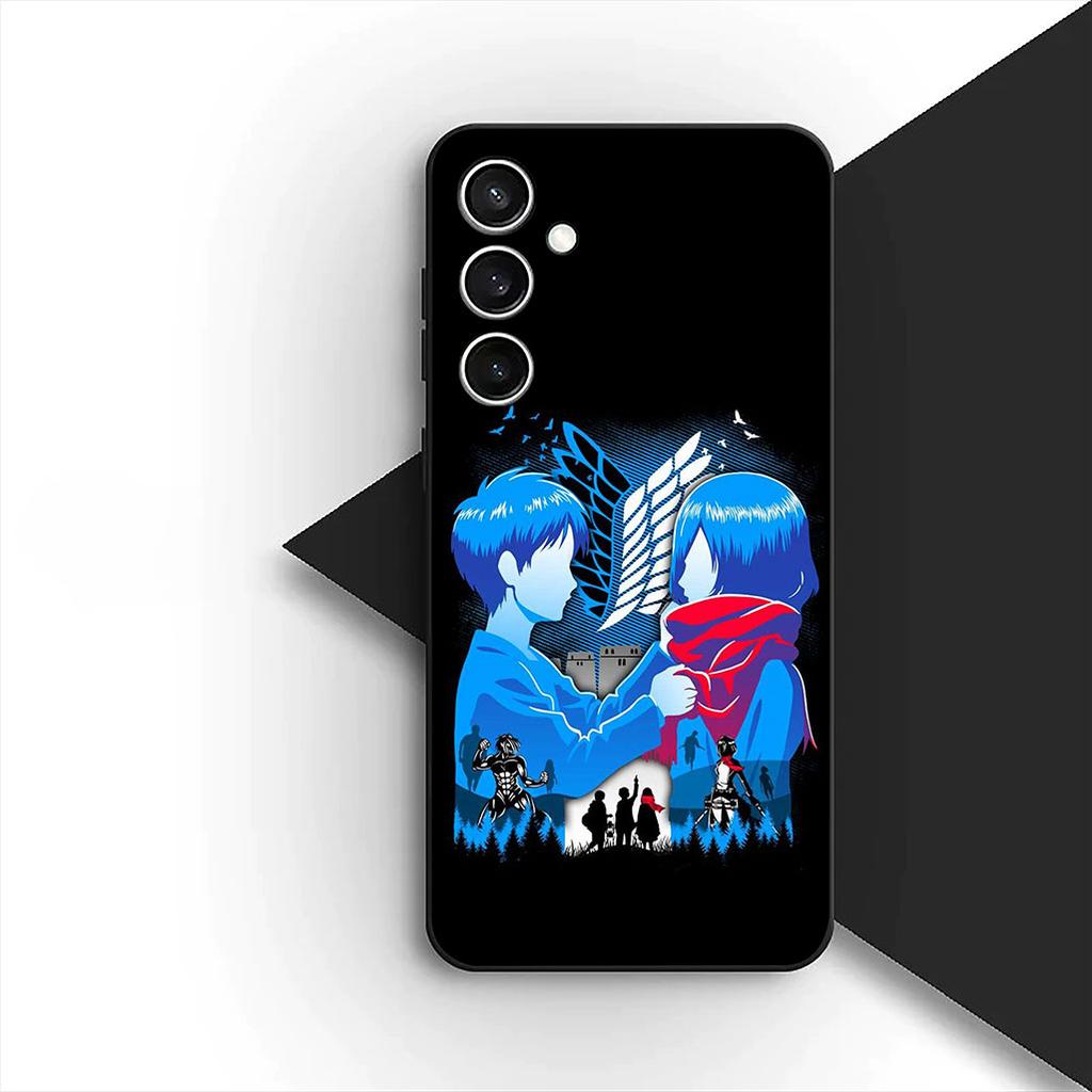 Casing for Samsung Galaxy S20 S22 S21 FE Ultra Plus A07 A17 A15 A16 A25 A57 A37 Phone Cover Soft Case Attack On Titan Anime Levi