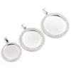 New Fashion 5pcs 20mm 25mm 30mm Inner Size Rhodium Rose Gold KC Gold Plated Rhinestone Cabochon Base Setting Charms Pendant