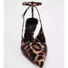 2025 New Summer Pointed Toe High Heel Sandals Leopard Print Party Dress Shoes for Women Ladies Singbacks
