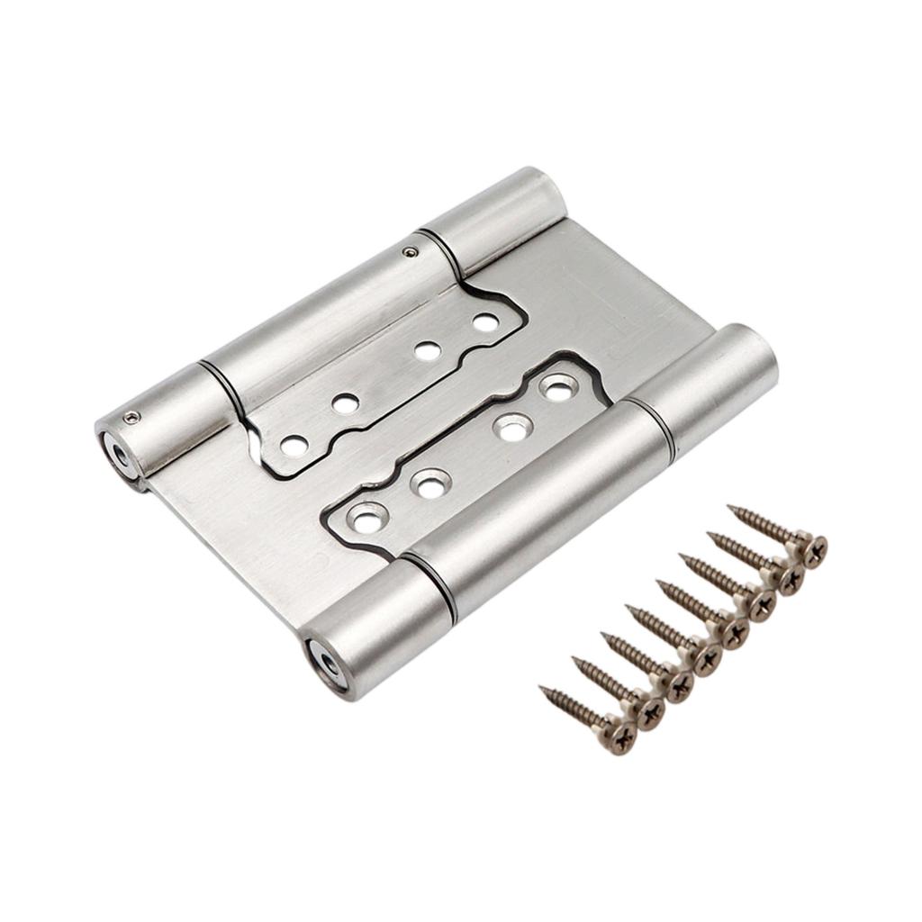 Double Opening Spring Hinges, Stainless Steel Double Action Free Swing Door Hinges, Auto Closing Hinges for Fence & Saloon Doors