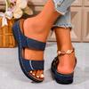 Plus Size Platform Sandals and Slippers Women's Casual Explosive Fashion Round Head Rivet Fish Mouth Flip-Flops