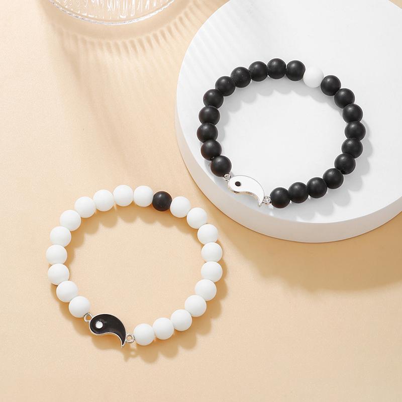 Brățări Tai Chi alb-negru europene și americane pentru cuplu