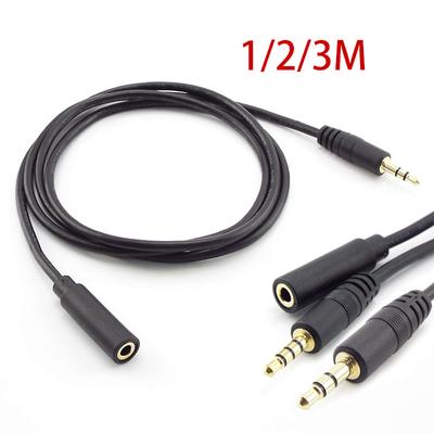 3.5mm 3 4 Pole Audio Male To Female Male AUX Jack Extension Stereo Cable Headphone Car Earphone Speaker Audio Cord
