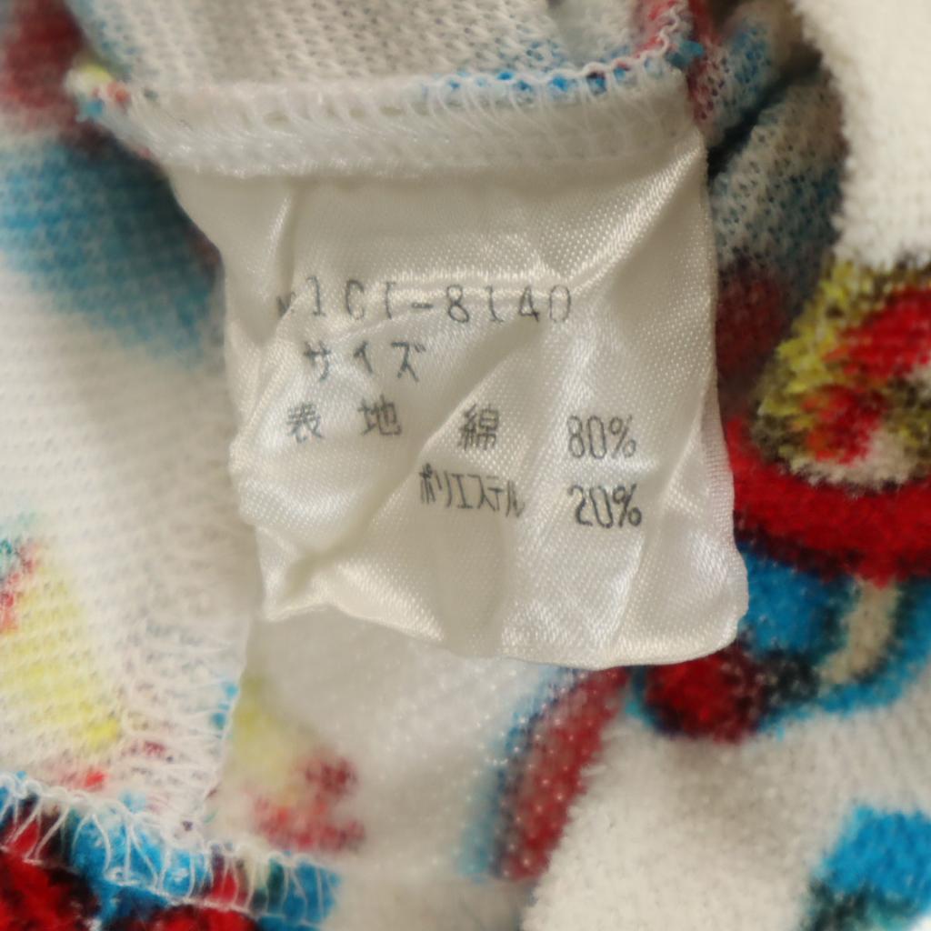 OZONE ROCKS made in Japan Pig Pattern French sleeve Cut white Women Used