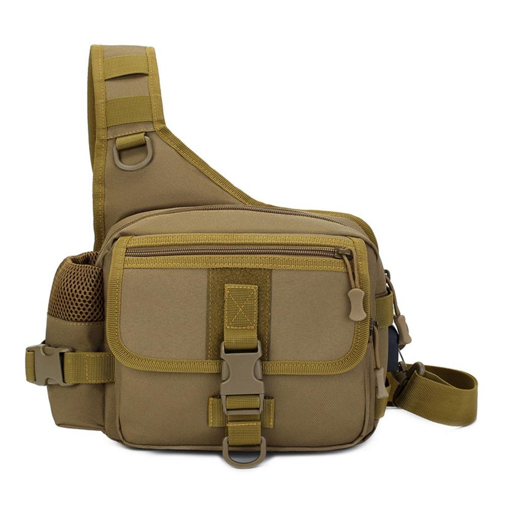 Waterproof Fishing Sling Pack Nylon Messenger Bag Durable Crossbody Sling Bag  For Fishing