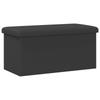 Foldable Storage Bench Gray 180 Kg 80 L 77 X 38 X 38 Cm