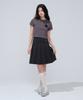 Covernat Woman Pleated Midi Skirt Charcoal